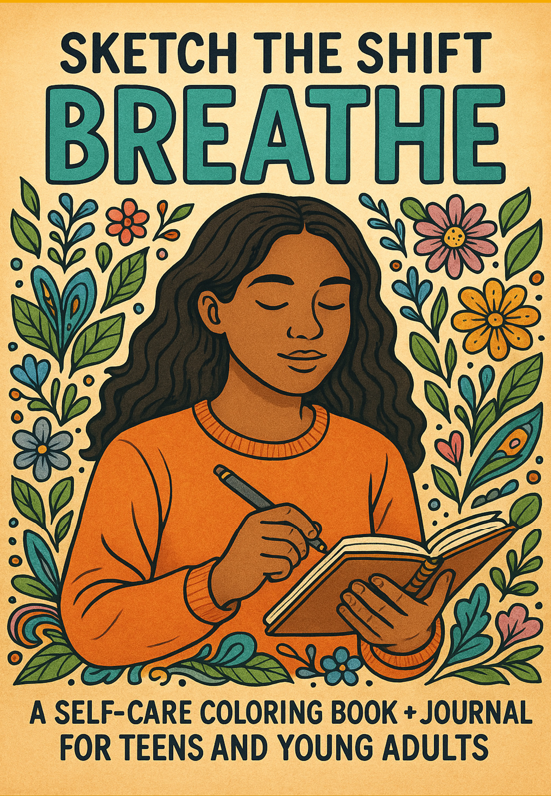Sketch the Shift: Breathe is a calming coloring book